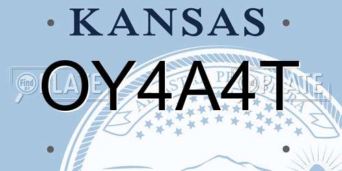 OY4A4T Kansas License Plate