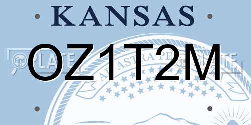 OZ1T2M Kansas License Plate
