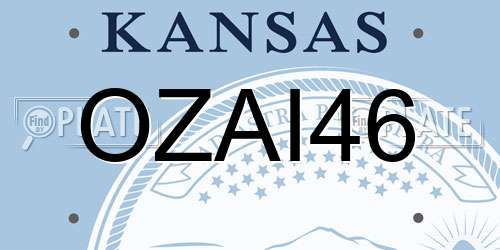 OZAI46 Kansas License Plate