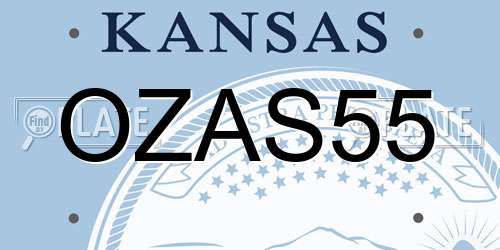 OZAS55 Kansas License Plate