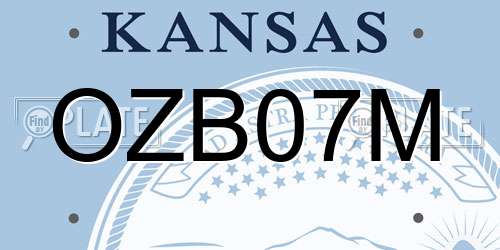 OZB07M Kansas License Plate