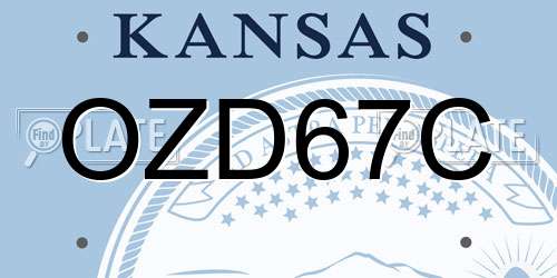 OZD67C Kansas License Plate