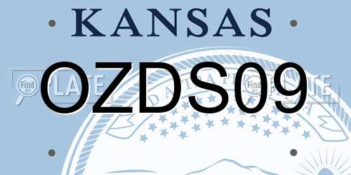 OZDS09 Kansas License Plate