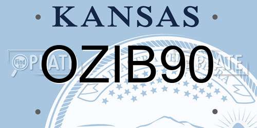 OZIB90 Kansas License Plate
