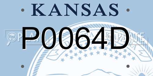 P0064D Kansas License Plate