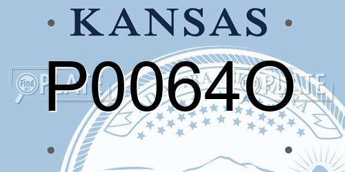 P0064O Kansas License Plate