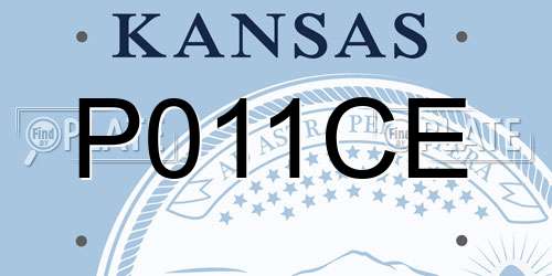 P011CE Kansas License Plate