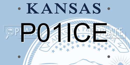 P01ICE Kansas License Plate
