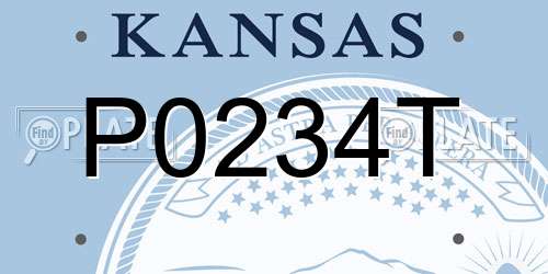 P0234T Kansas License Plate