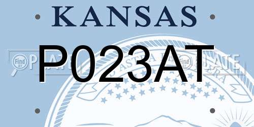 P023AT Kansas License Plate