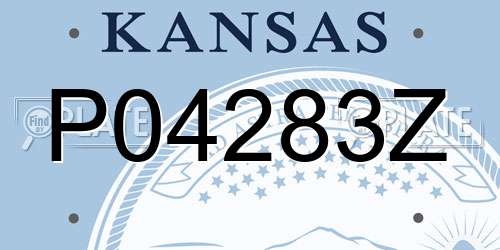 P04283Z Kansas License Plate
