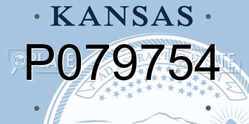 P079754 Kansas License Plate