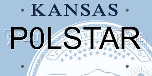 P0LSTAR Kansas License Plate