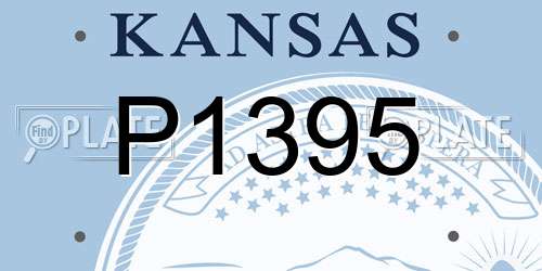 P1395 Kansas License Plate