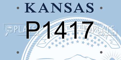 P1417 Kansas License Plate