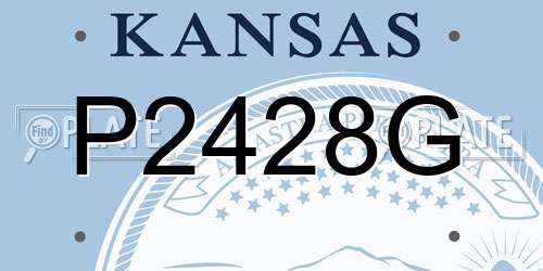 P2428G Kansas License Plate
