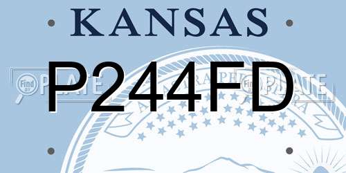 P244FD Kansas License Plate