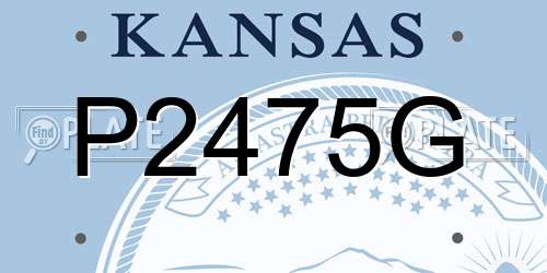P2475G Kansas License Plate