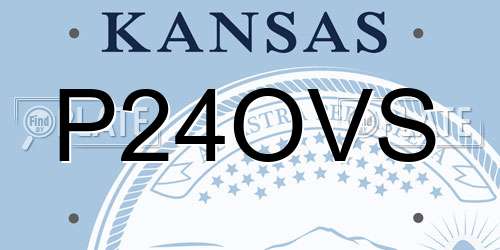 P24OVS Kansas License Plate