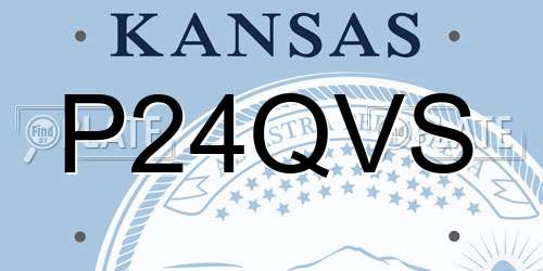 P24QVS Kansas License Plate