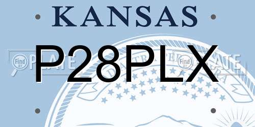 P28PLX Kansas License Plate