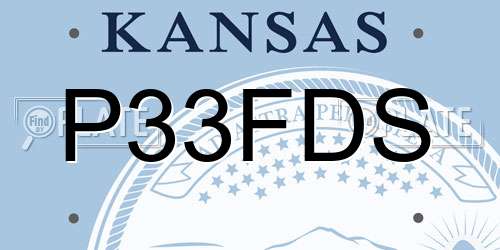 P33FDS Kansas License Plate