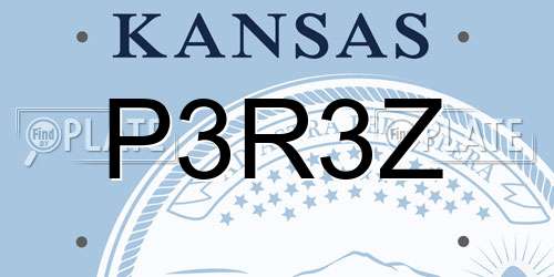 P3R3Z Kansas License Plate