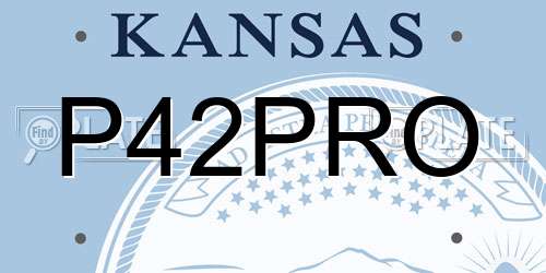 P42PRO Kansas License Plate