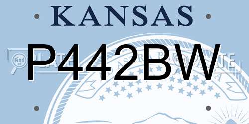 P442BW Kansas License Plate