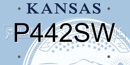 P442SW Kansas License Plate