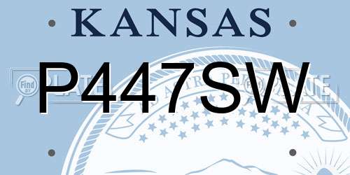 P447SW Kansas License Plate