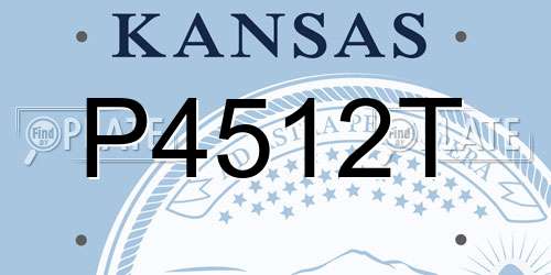 P4512T Kansas License Plate