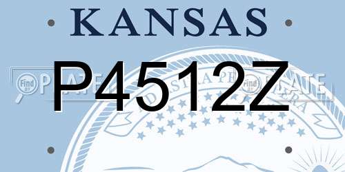 P4512Z Kansas License Plate