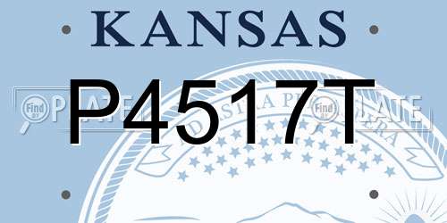 P4517T Kansas License Plate