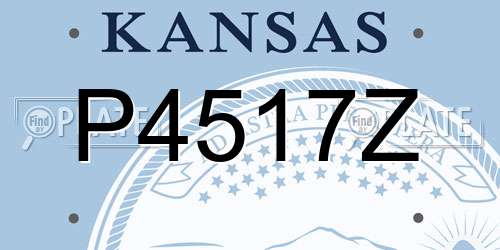P4517Z Kansas License Plate