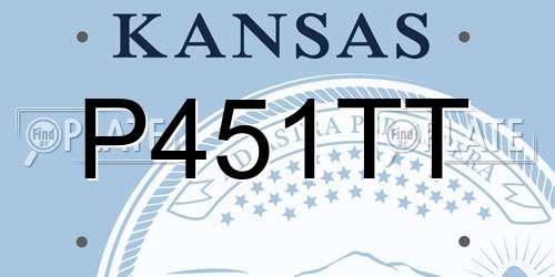 P451TT Kansas License Plate