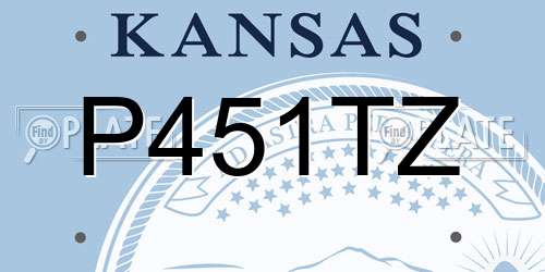 P451TZ Kansas License Plate