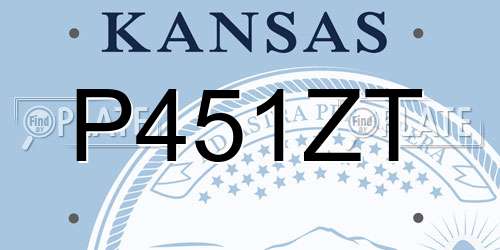 P451ZT Kansas License Plate