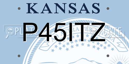 P45ITZ Kansas License Plate