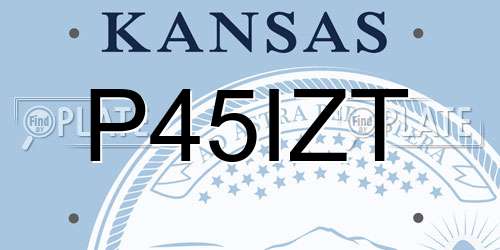 P45IZT Kansas License Plate