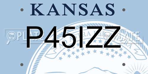 P45IZZ Kansas License Plate