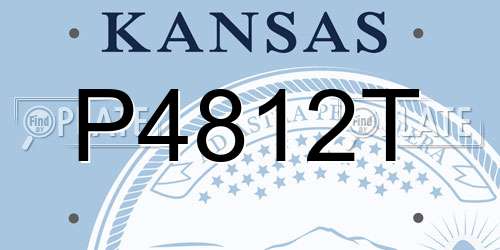 P4812T Kansas License Plate
