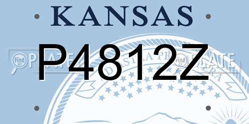 P4812Z Kansas License Plate