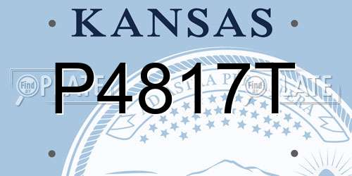 P4817T Kansas License Plate