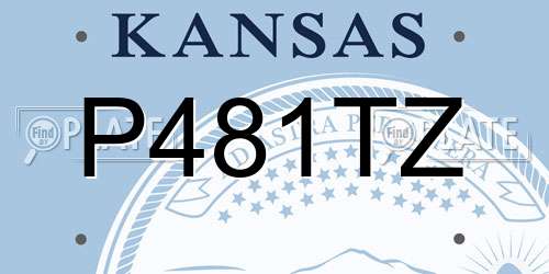 P481TZ Kansas License Plate
