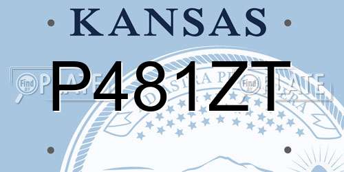 P481ZT Kansas License Plate
