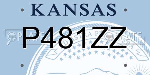 P481ZZ Kansas License Plate