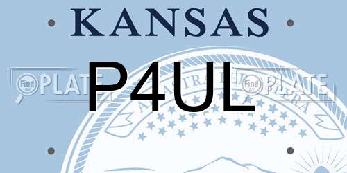 P4UL Kansas License Plate