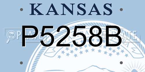 P5258B Kansas License Plate