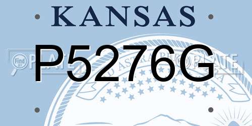 P5276G Kansas License Plate